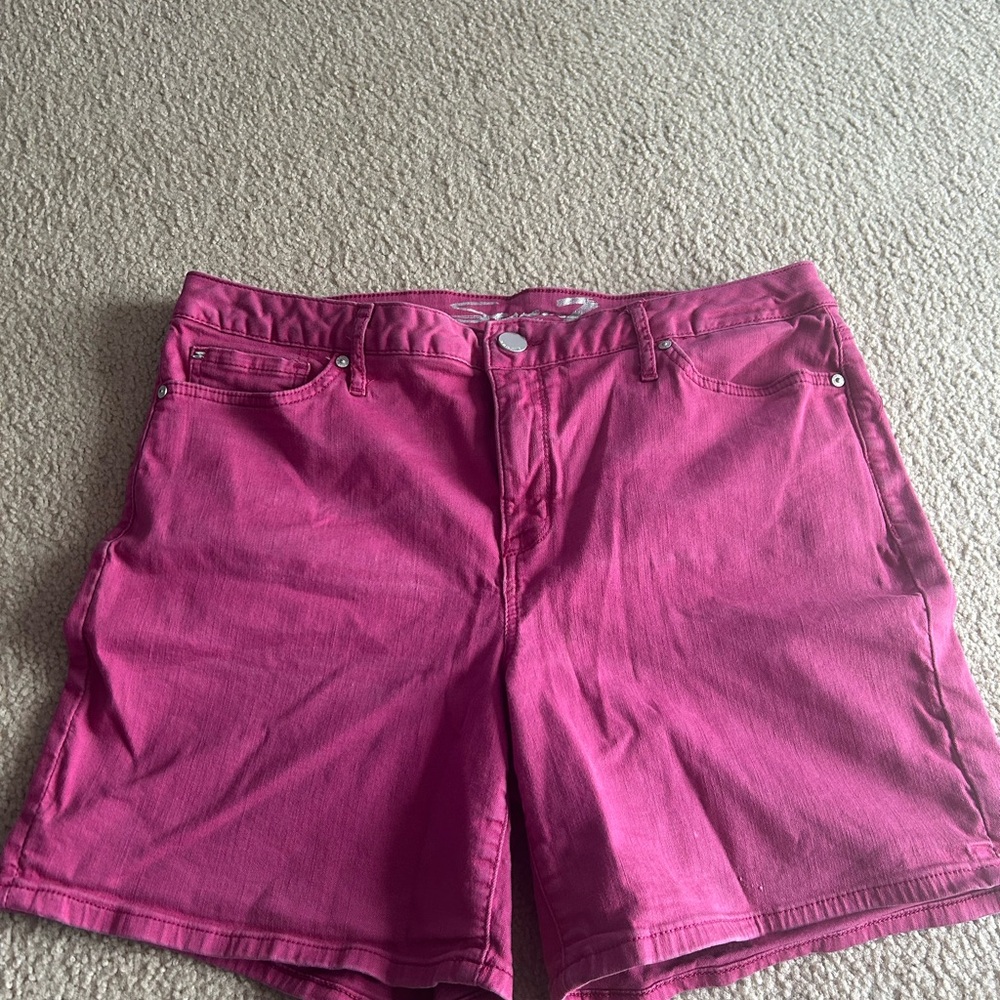 Seven7 Women's Vibrant Pink Jean Shorts